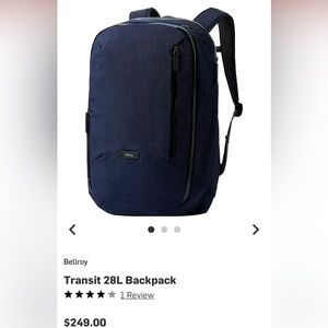 Bellroy Transit backpack 28L Backpack Clamshell Laptop Compartment
